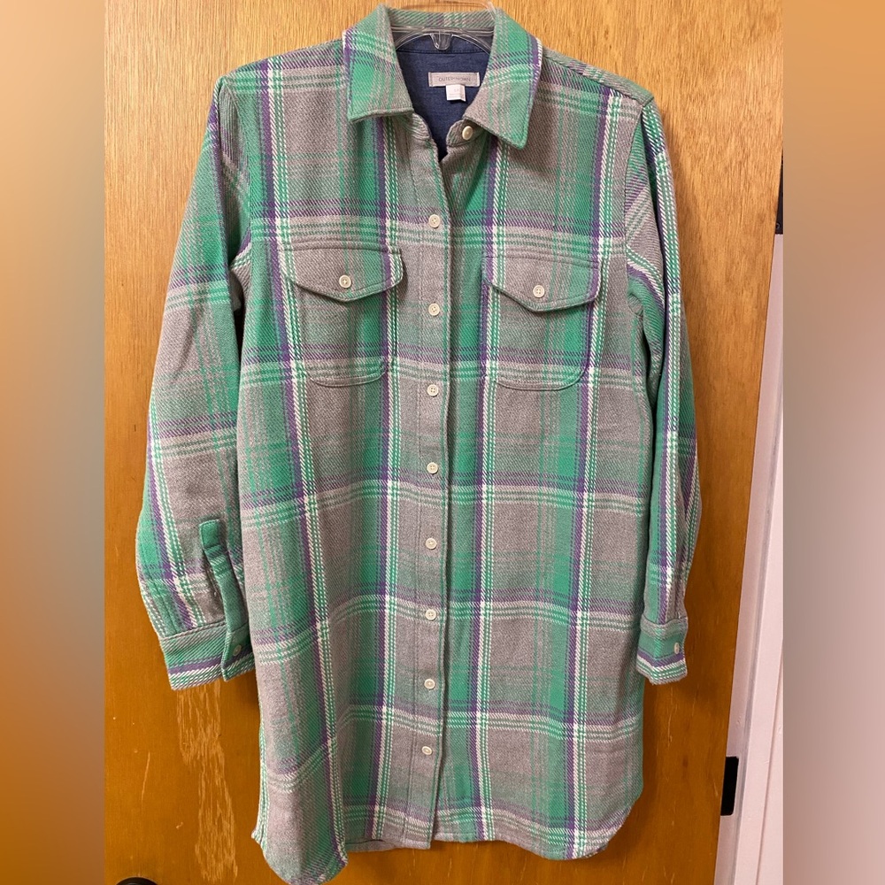 Outerknown flannel blanket shirt dress